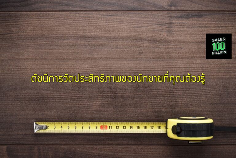 ดัชนีการวัดประสิทธิภาพของนักขายที่คุณต้องรู้