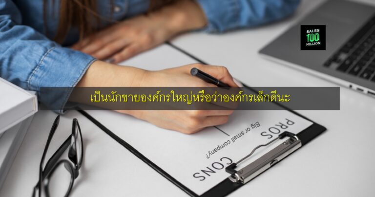 เป็นนักขายองค์กรใหญ่หรือว่าองค์กรเล็กดีนะ