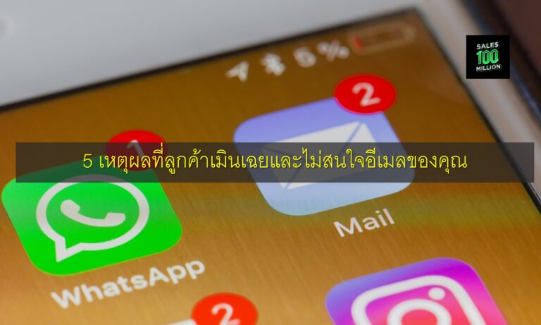 5 เหตุผลที่ลูกค้าเมินเฉยและไม่สนใจอีเมลของคุณ