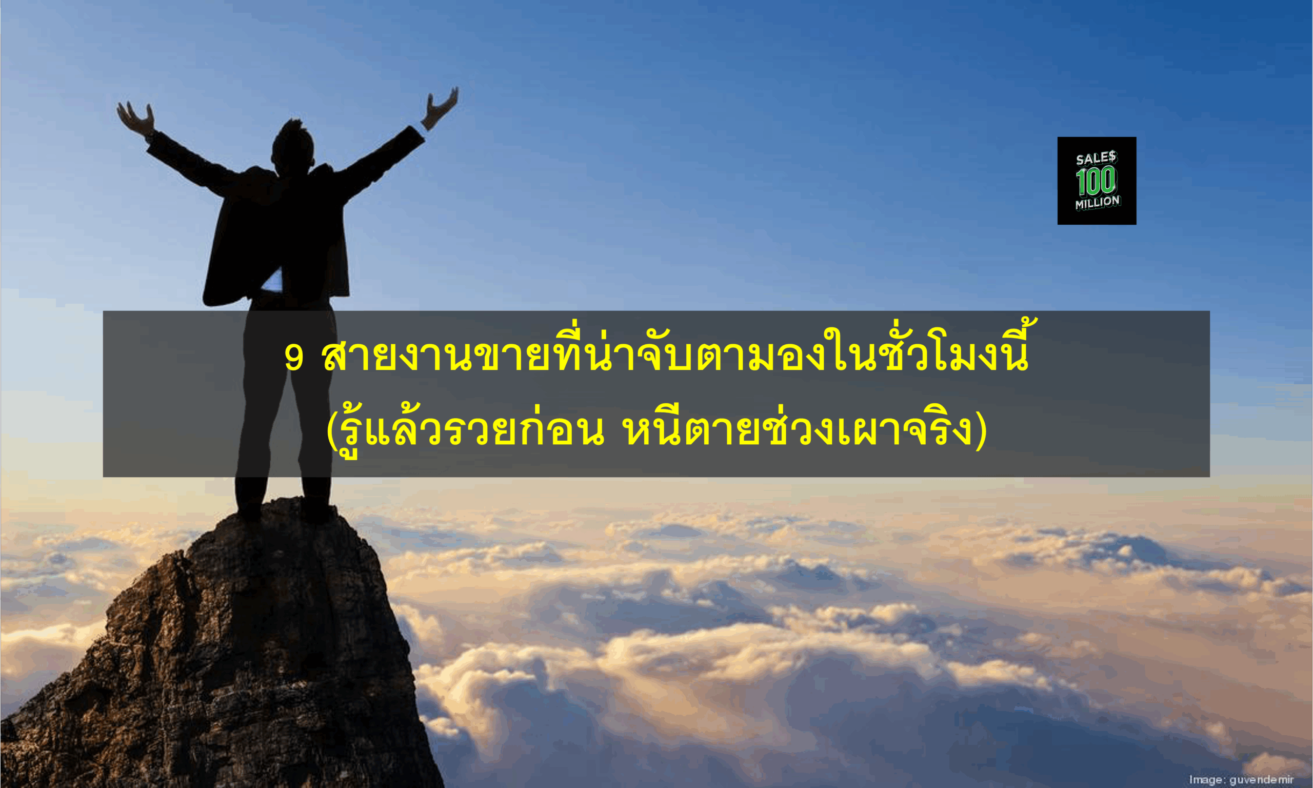 9 สายงานขายที่น่าจับตามองในชั่วโมงนี้ (รู้แล้วรวยก่อน หนีตายช่วงเผาจริง)