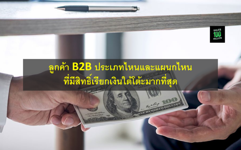 ลูกค้า B2B ประเภทไหนและแผนกไหนที่มีสิทธิ์เรียกเงินใต้โต้ะมากที่สุด