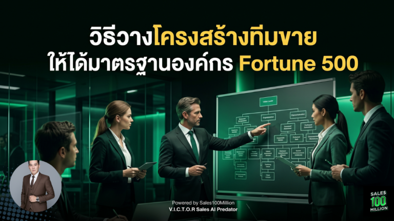 วิธีวางโครงสร้างทีมขายให้ได้มาตรฐานองค์กร Fortune 500