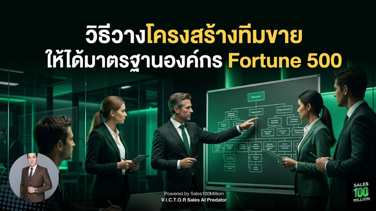 วิธีวางโครงสร้างทีมขายให้ได้มาตรฐานองค์กร Fortune 500