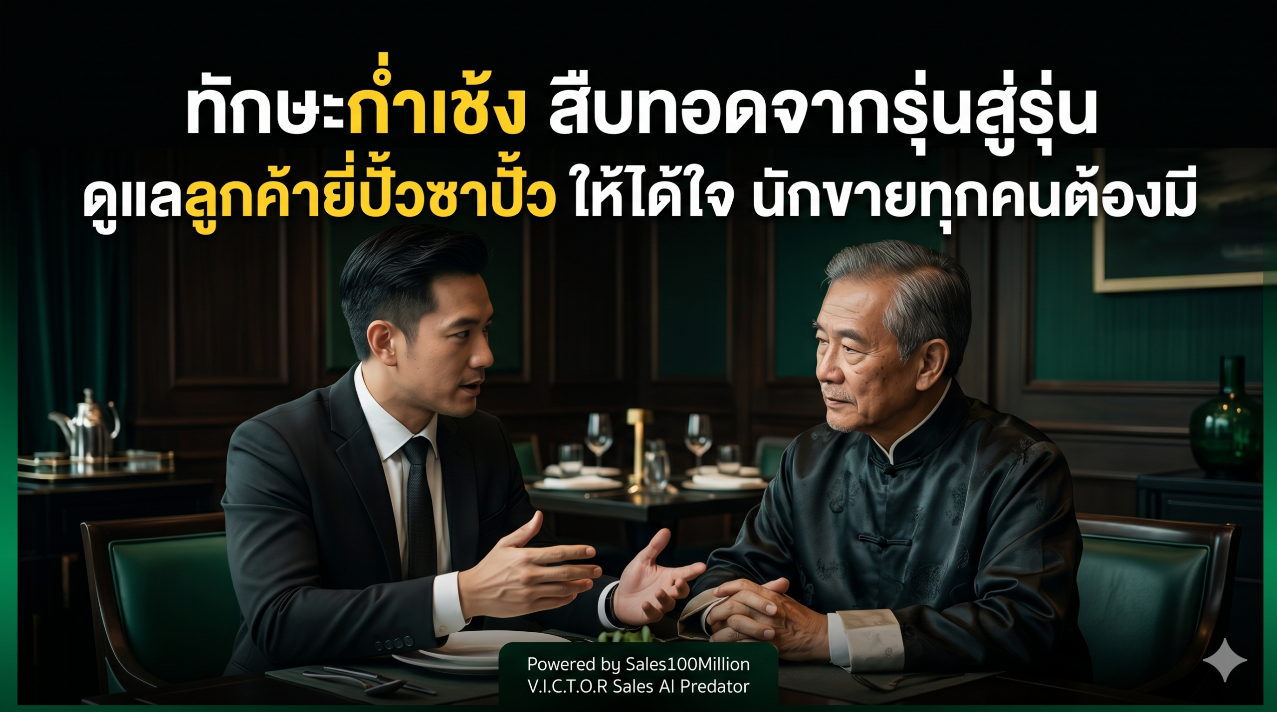 ทักษะก่ำเช้ง สืบทอดจากรุ่นสู่รุ่น ดูแลลูกค้ายี่ปั้วซาปั้ว ให้ได้ใจ นักขายทุกคนต้องมี