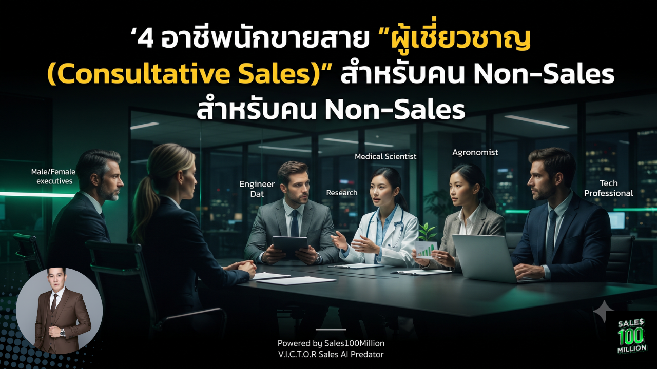 4 อาชีพนักขายสาย “ผู้เชี่ยวชาญ (Consultative Sales)” สำหรับคน Non-Sales