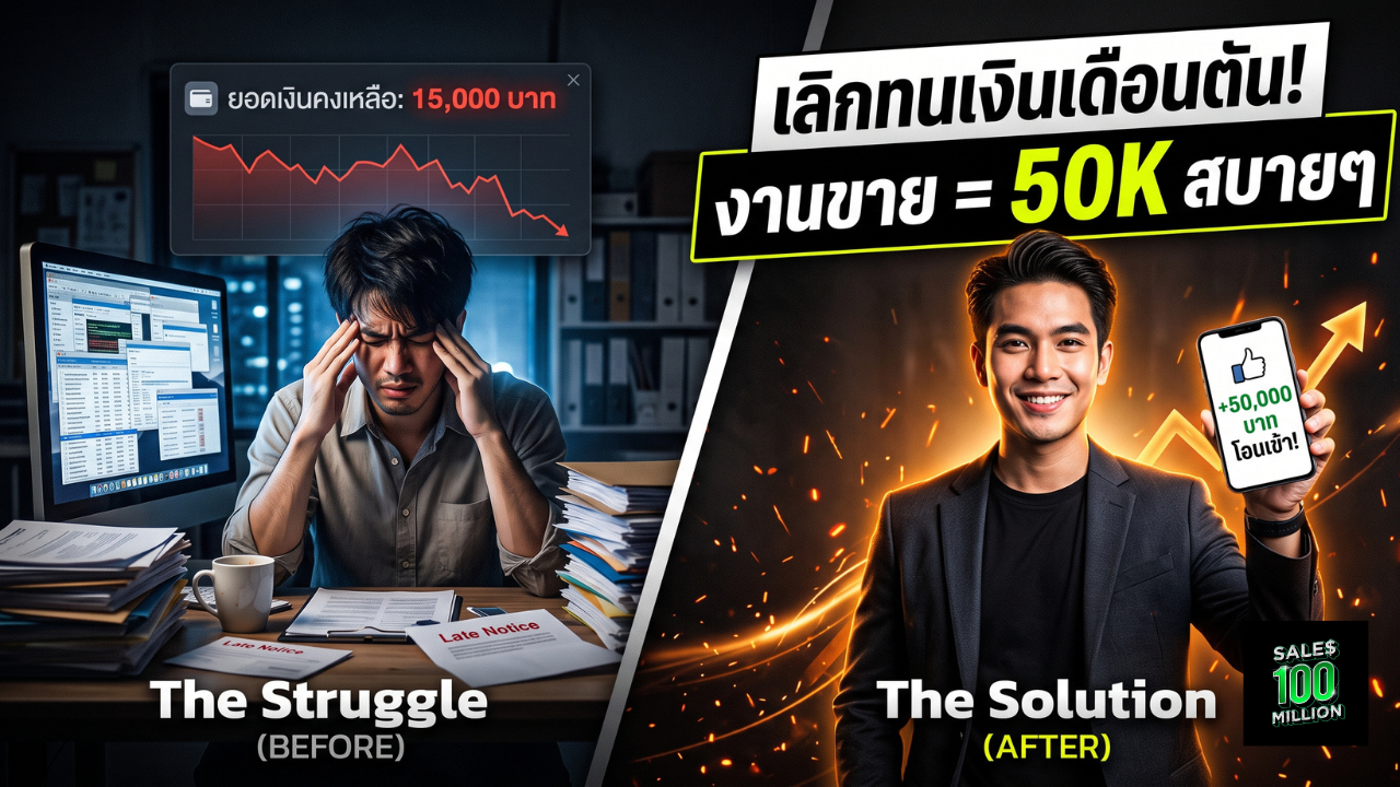 ได้ 50,000 ก่อนอายุ 30 ยากตรงไหน เรื่องกล้วยๆ ถ้าคุณทำงานขาย