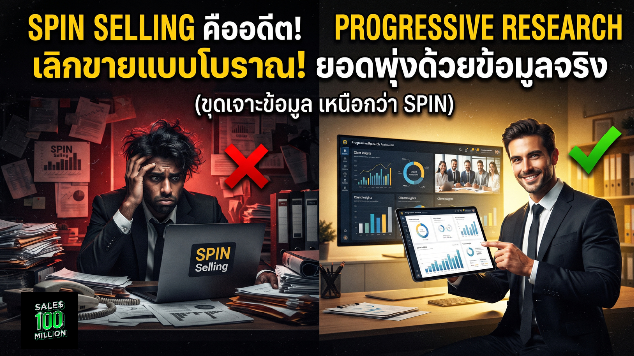 ทำไมการทำ Progressive Research ถึงเหนือกว่าการทำ SPIN Selling (ที่เป็นตำราการขายโบราณตั้งแต่ยุค 40 ปีก่อน)